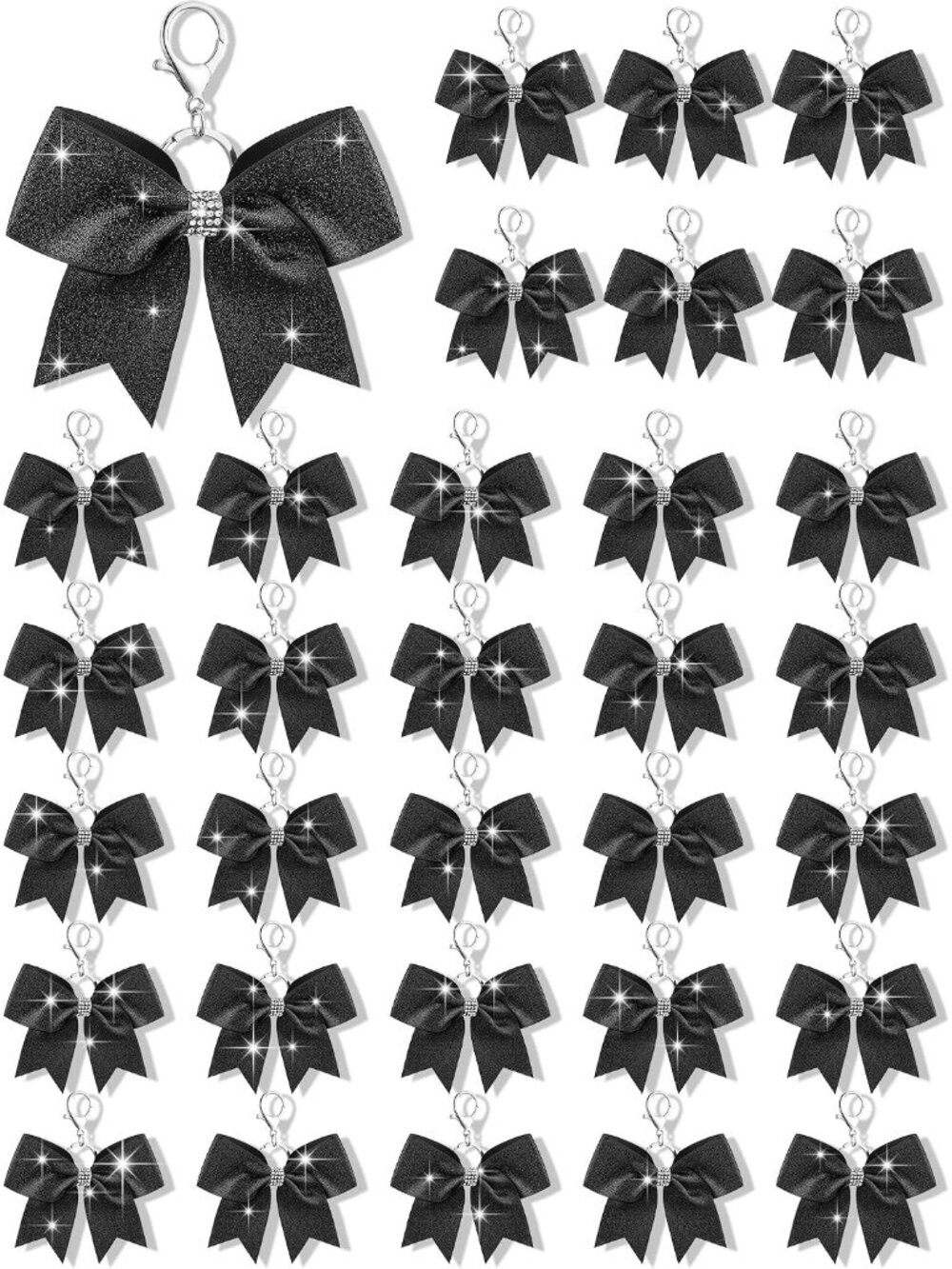 Cheer Bow Keychain Bulk Rhinestone